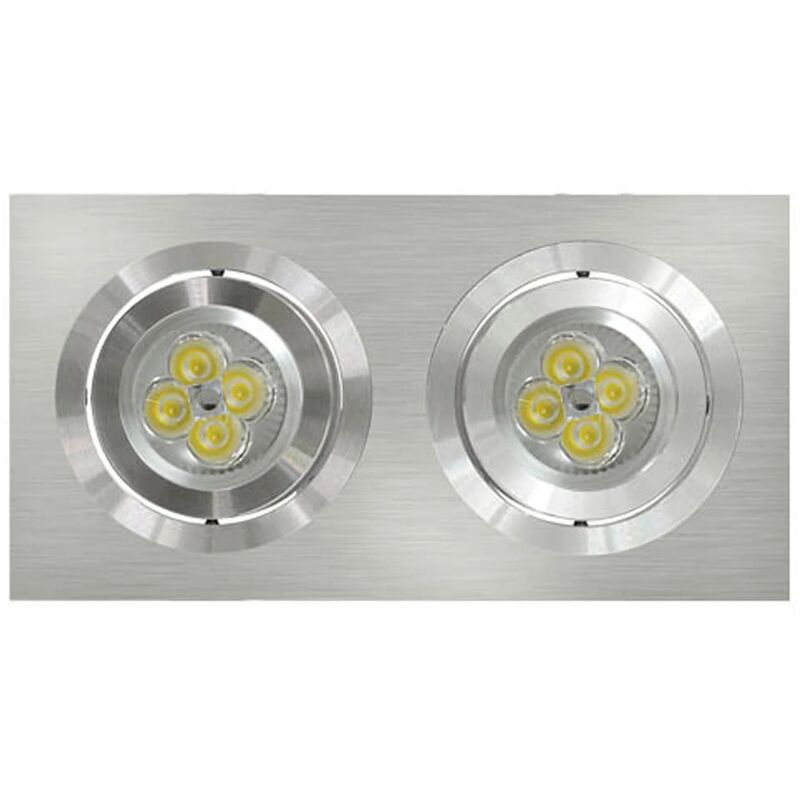 

OJO DE BUEY 2 LUCES AXEL CUADRADO ALUMINIO - Lúzete