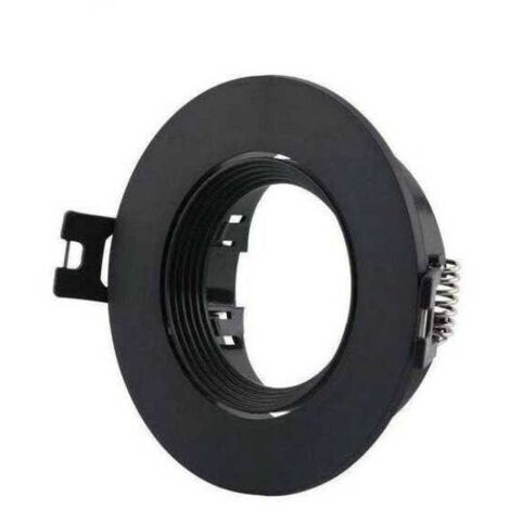 Ojo de buey Orientable Negro PC Corte Ø75