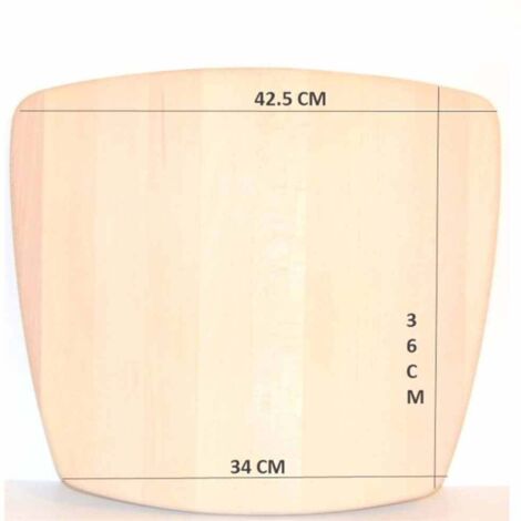 Okaffarefatto – Galette de chaise en bois massif brut à peindre – Dimensions 42,5 x 36 x 34 cm – Épaisseur 2,5 cm – Pour modèles Venezia, Paesana, Loris, Croce