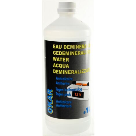 OKAR eau déminéralisée. Bidon 1L