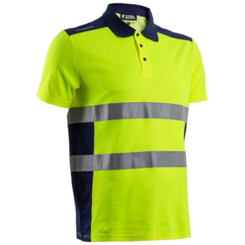 Polo de travail manches courtes haute visibilité oki - Jaune FLuo l - 48/50