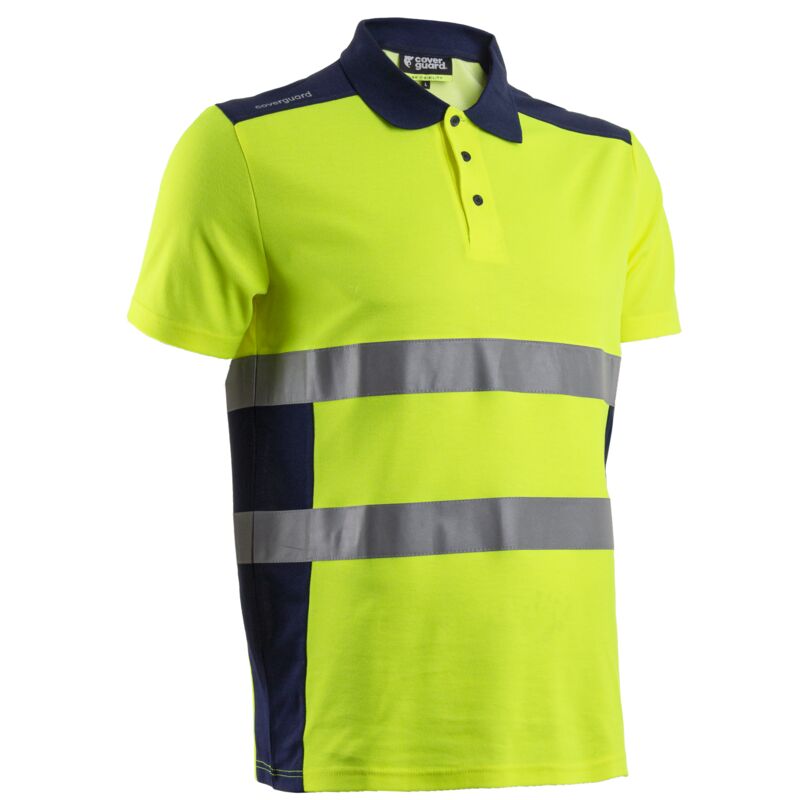 Polo de travail manches courtes haute visibilité oki - Jaune FLuo m - 44/46
