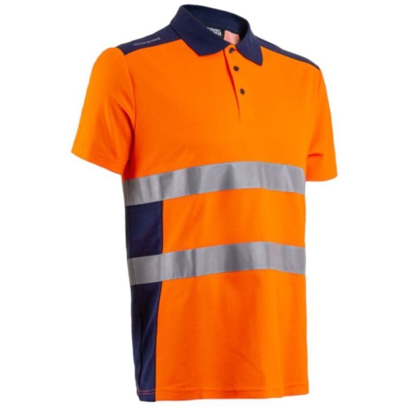Polo de travail manches courtes haute visibilité oki - Orange FLuo 2XL - 56/58