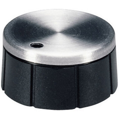 OKW A1321260 A1321260 Drehknopf Aluminium, Schwarz (Ø x H) 21 mm x 10 mm 1 St.