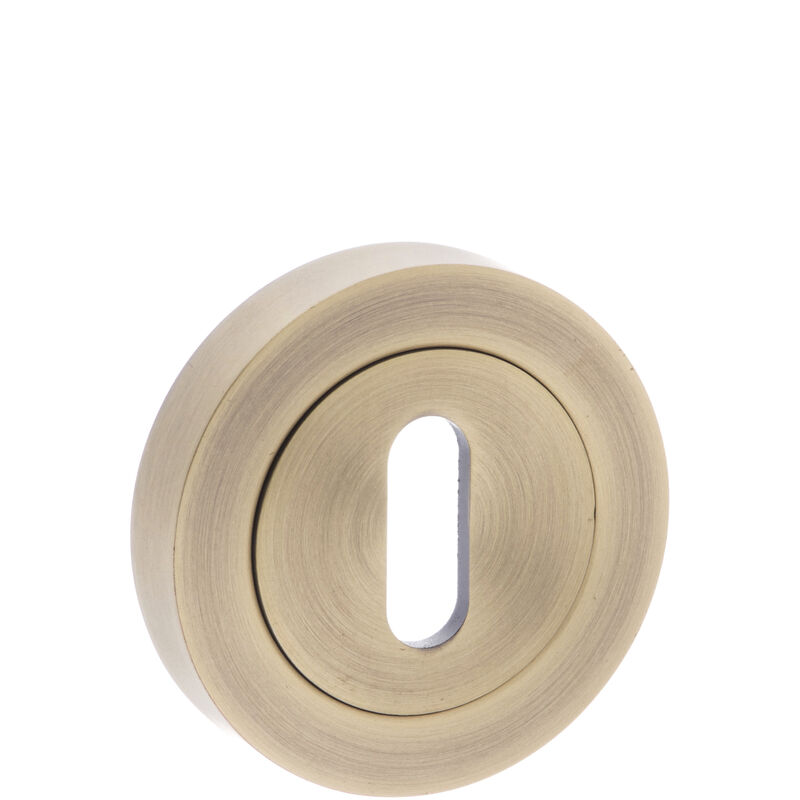 Old English Key Escutcheon - Matt Antique Brass