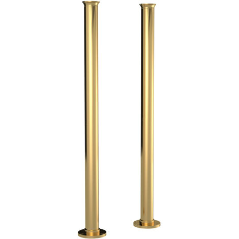 Old London Brushed Brass 660mm x 40mm Freestanding Bath Tap Standpipes - DA811