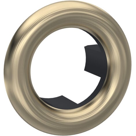 NUIE Old London Brushed Brass Round Overflow Cover - OVFL03