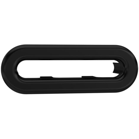 Old London Matt Black Oval Overflow Cover - OVFL02U