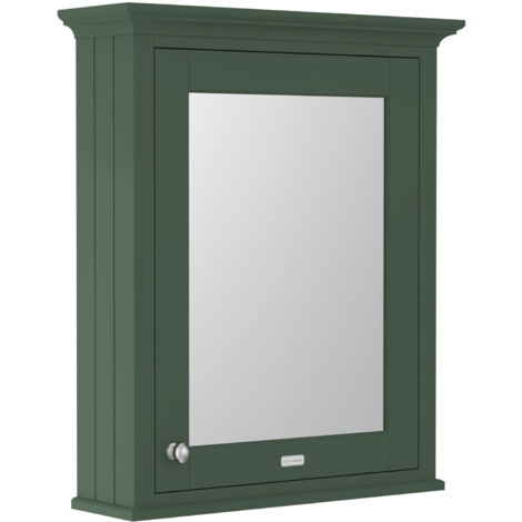 Old London Matt Hunter Green 600mm Mirrored Cabinet - LON814