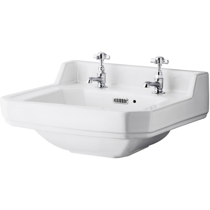 Hudson Reed - Richmond Traditional Basin 500mm Wide - White 2 Tap Hole