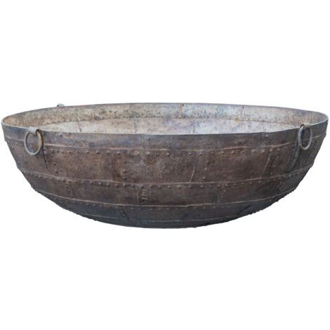 OLD WROUGHT IRON CONTAINER
