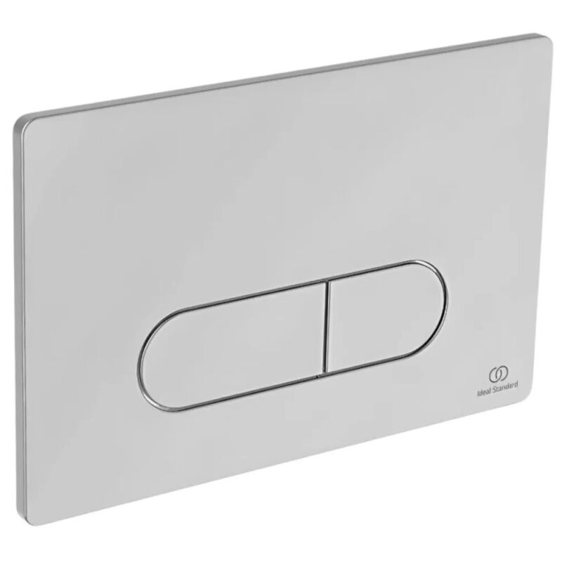 Plaque de commande murale oleas double volume wc suspendu, chromée brillant