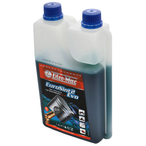 Oleo Mac – Huile moteur 2 temps 1L – Lubrification optimale pour débroussailleuses – Faibles émissions – Normes Jaso FC, API TC, JASO FD