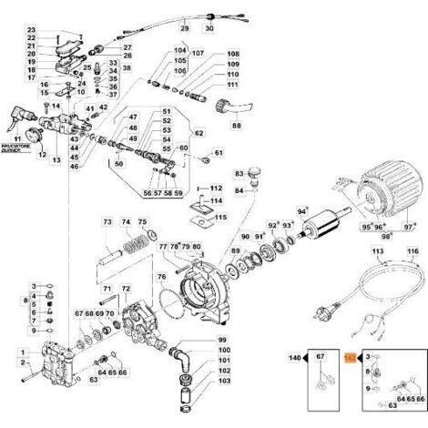 Oleo Mac – Kit de soupape d'aspiration et de refoulement pour nettoyeur haute pression PW 300 HC – CH50250019