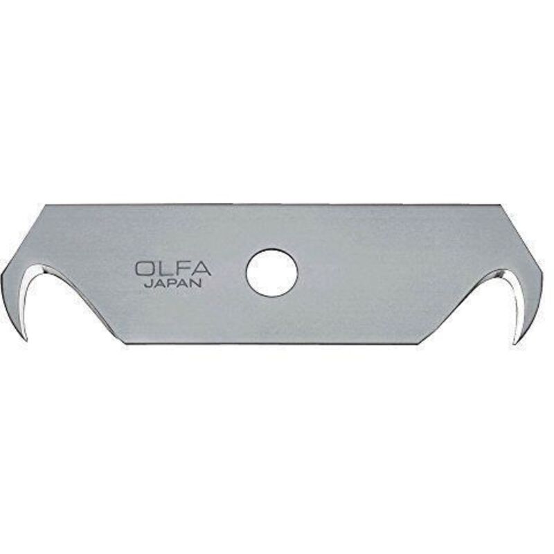 Olfa 392201 - Knife --hob-2-Pack of 5 hook-shaped blades 64x 17.5x 0.4mm, for SK-4, SK-5, and SK-9 cutters