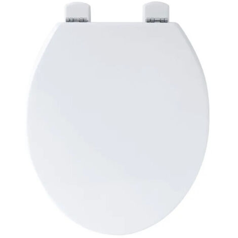 Olfa – Abattant WC double blanc en bois réticulé – Peinture polyuréthane bi-composant – Charnières inox 18/10 – Entraxe 130 à 170 mm - 7EU00010206B
