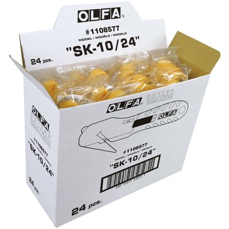 OLFA SK-4/24 - Cutter de seguridad con cuchilla trapezoidal de 17,5mm en  bolsa de plástico