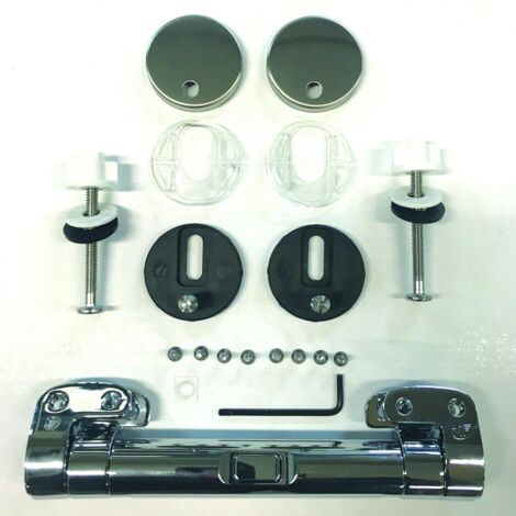 Kit charnières fixes à descente assistée pour abattant WC – Amortissement des chocs – Installation rapide Easy Clip – Compatible abattant OLFA Ariane