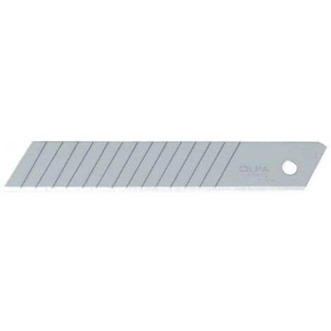 OLFA LBD-10 PACK DE 10 CUCHILLAS TROCEABLES 18 MM DOBLE SEGMENTO PLATEADAS CONTENIDO 50 uds