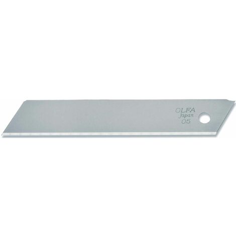 OLFA LSOL-10 PACK DE 10 CUCHILLAS SÓLIDA 18 MM PLATEADAS