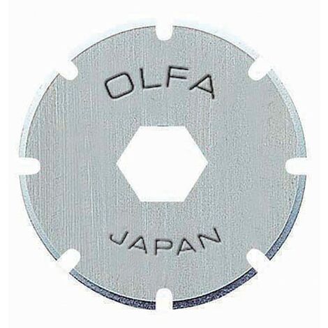 OLFA PRB18-2 - Pack de 2 cuchillas circulares perforadora 18x0,3 mm plateadas