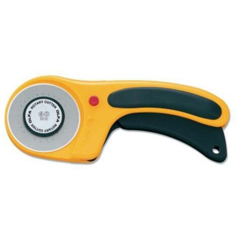 OLFA RTY-3/DX CÚTER ROTATIVO CON BOTÓN PULSADOR DE BLOQUEO Y CUCHILLA CIRCULAR DE 60 MM