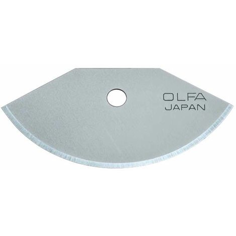 OLFA TCB-1 PACK DE 3 CUCHILLAS SEMICIRCULARES 39X18,5X0,3 MM PLATEADAS