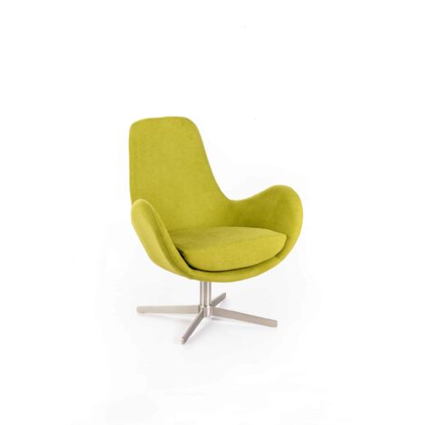 Olga Fauteuil pivotant en tissu vert