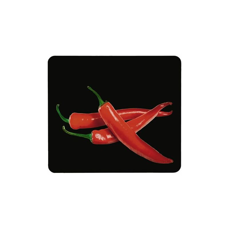 Fond de Hotte, Crédence Cuisine en verre, Hot Peperoni, Verre trempé, 50x56 cm, Multicolore - Olhetc