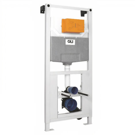 OLI 120 Plus Mechanical Mid Height Concealed Cistern with Wall Frame and Front Dual Flush