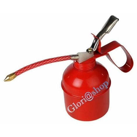 Oliatore A Pompa 300cc In Metallo Oliera Meccanica X Olio Auto Moto Cod10135