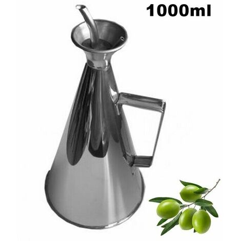 EVA OLIERA DA CUCINA TAVOLA CONTENITORE PORTA OLIO 500 ml. ACCIAIO INOX