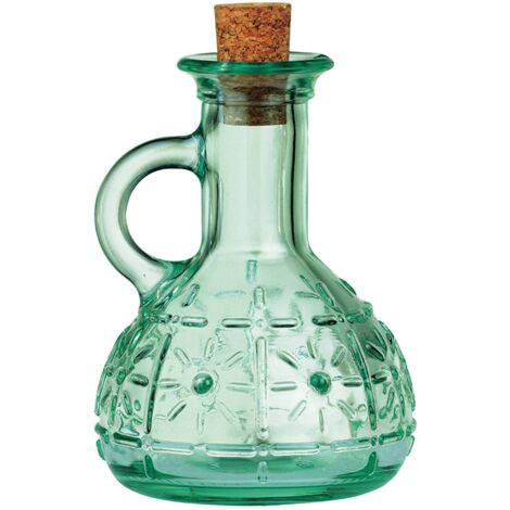 OLIERA COUNTRY IN VETRO COLORATO CON TAPPO IN SUGHERO  PER LA CUCINA
