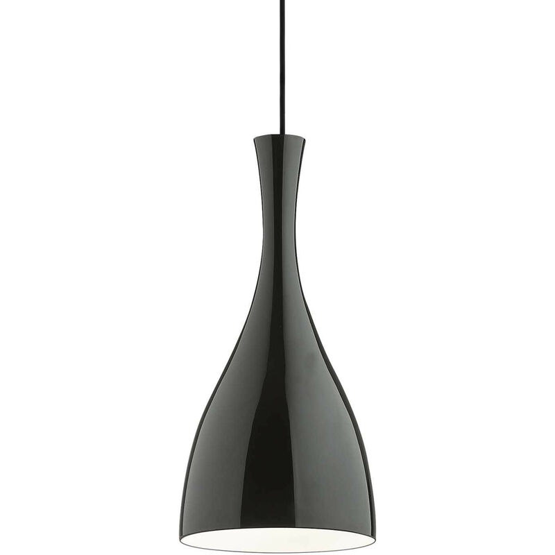 

Ideal Lux Olimpia - 1 lámpara colgante de techo tipo domo negro, E27