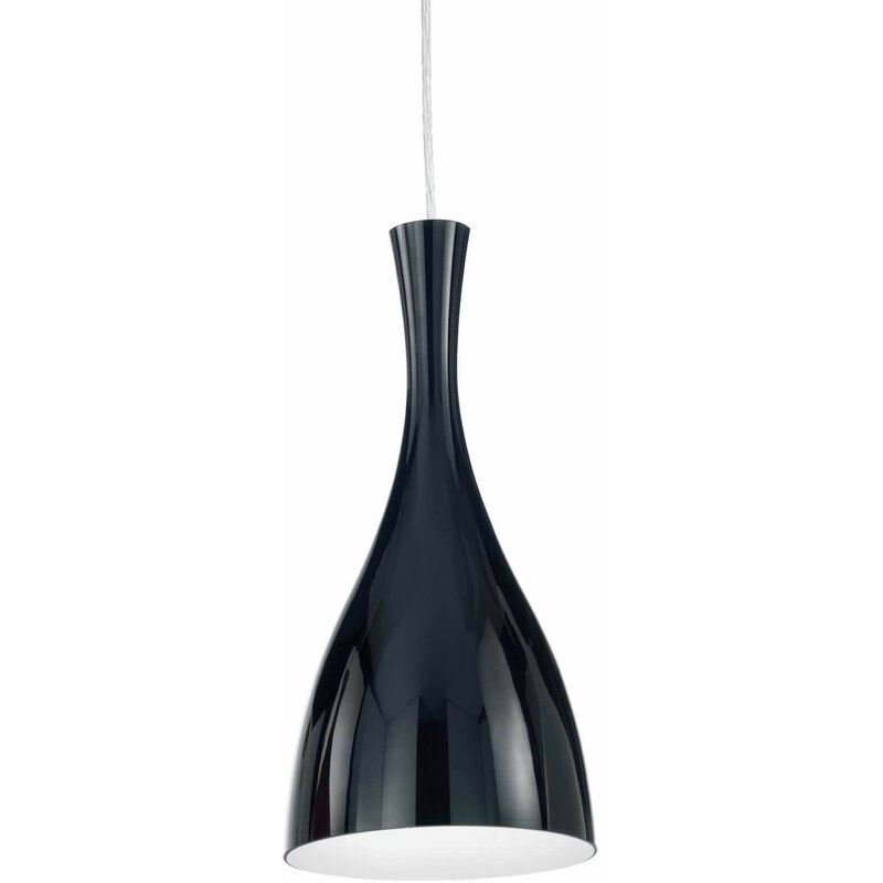 01-ideal Lux - OLIMPIA schwarze Pendelleuchte 1 Glühbirne