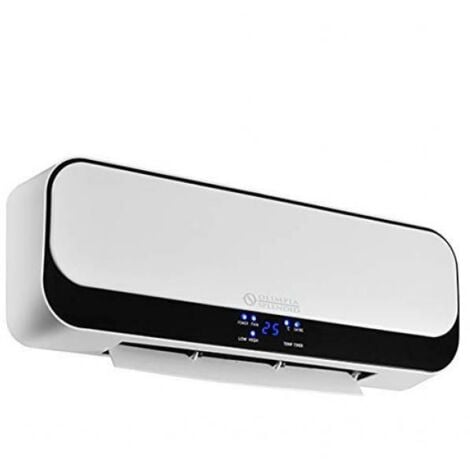 Olimpia Splendid - 99364 Caldo Up T - Termoventilatore ceramico a parete programmabile, 2000W