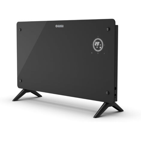 Olimpia Splendid – Thermoconvecteur en verre WiFi 2000 W – Installation murale ou au sol – Chauffe 60 m³ – Écran tactile et fonction Eco
