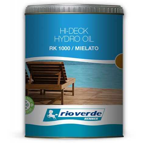 OLIO DECKING E ARREDI RIO VERDE HI-DECK HYDRO-OIL RK1000 750ML MIELATO