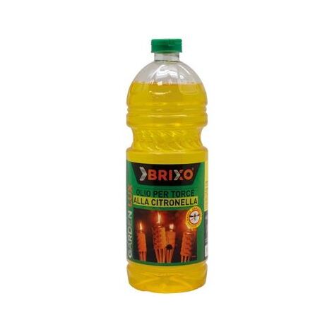 OLIO LIQUIDO ALLA CITRONELLA LT 1 100% VEGETALE PER TORCE LAMPADE FIACCOLE 21008