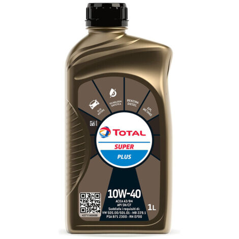 OLIO LUBRIFICANTE TOTAL SUPER PLUS 10W40 1 L- 12,0 pz