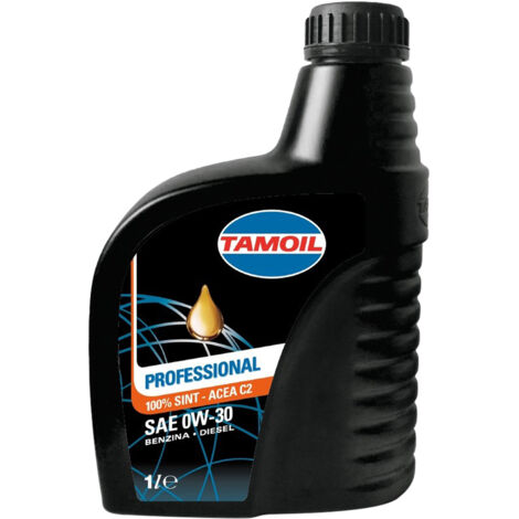 OLIO MOTORE PER BENZINA DIESEL 0W30 - 100% sint. ACEA C2 lt. 1- 12 blister - TAMOIL
