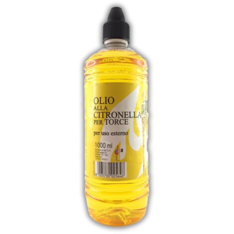Olio per torce antizanzare con essenza citronella vegetale 1 lt