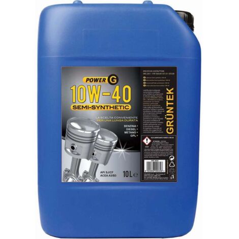 Olio Power-G Semi-sintetico 10L 10W40 per motori diesel e GPL