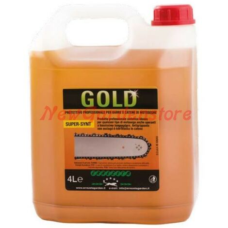 Olio protettivo Bio GOLD universale per catene motoseghe elettroseghe 4lt