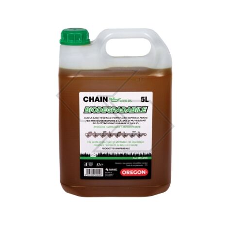 Olio lubrificante per catena motosega 100% vegetale antigrippante  detergente, un un, capacità 5 litri