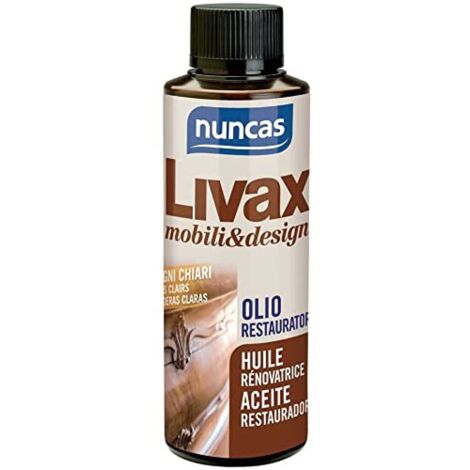 Olio Restauratore Noce chiaro per Mobili e Oggetti in Legno Livax 100ml Nuncas