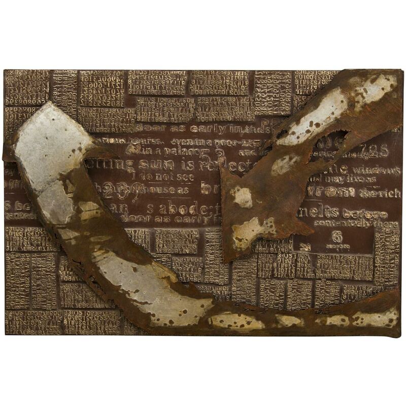 Olio su tela multicolor con telaio in metallo