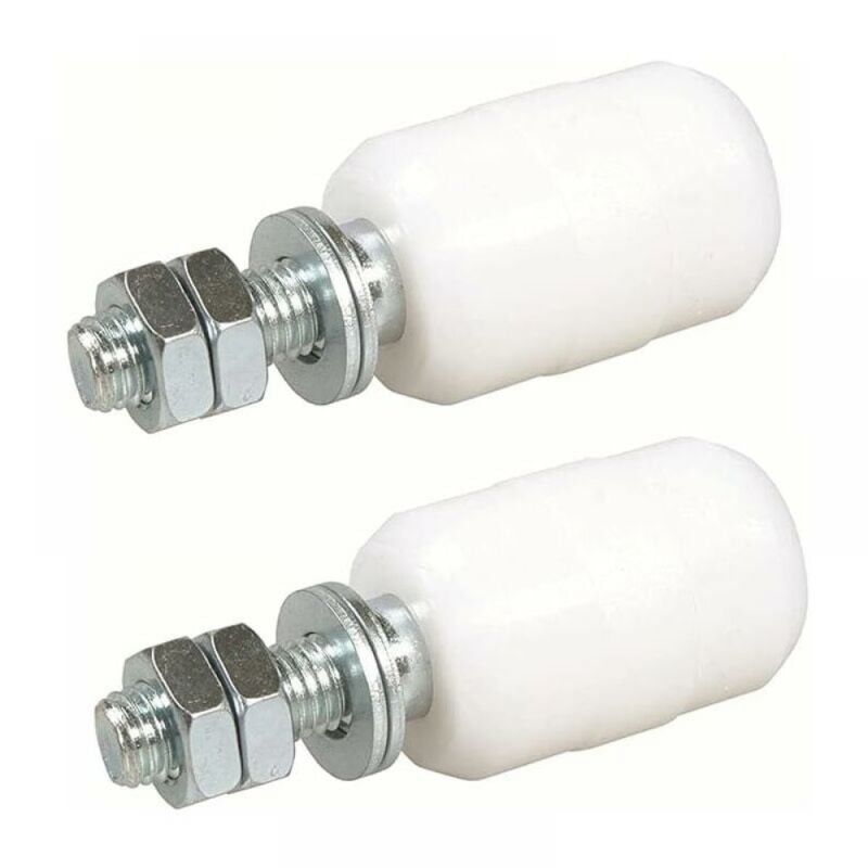 Oliva Guía Superior de Nylon, 2 Unidades Rodillos para Puerta Corredera, Fijación con Varilla Roscada, Oliva o Rodillo Guía para Puerta Corredera u