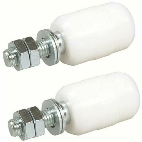 Olive de Guidage Nylon pour Porte Coulissante, Lot de 2, Fixation avec Tige Filetée, Application Portail Coulissant