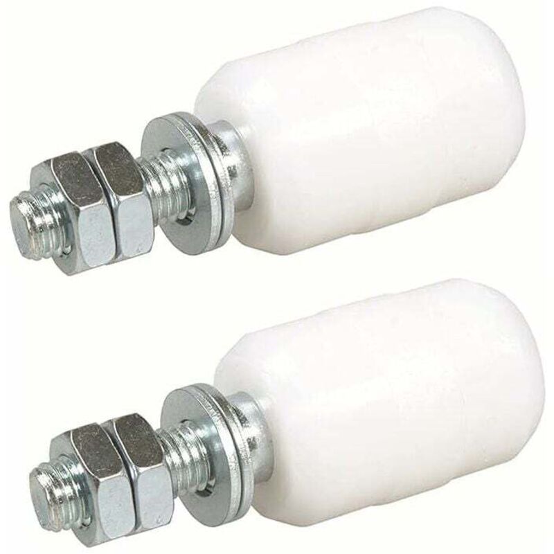 Olive De Guidage Supérieure Nylon, 2 Unitésrouleaux pour Porte Coulissante, Fixation avec Tige Filetée, Olive ou Galet de Guidage pour Portail